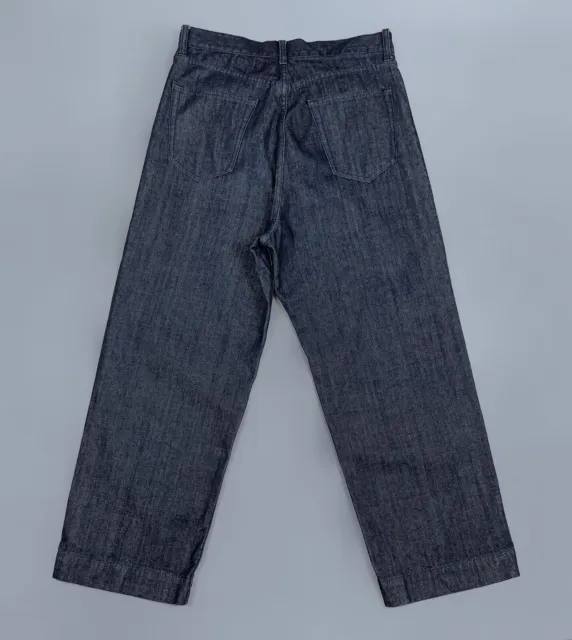 Vintage RAGEBLUE Japan Indigo Raw Denim Wide Leg Pants Trousers Size L W30 3