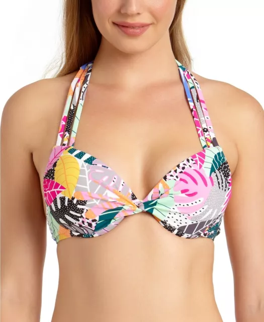 California Waves MULTI Juniors' Underwire Push-Up Bikini Swim Top, US X-Small