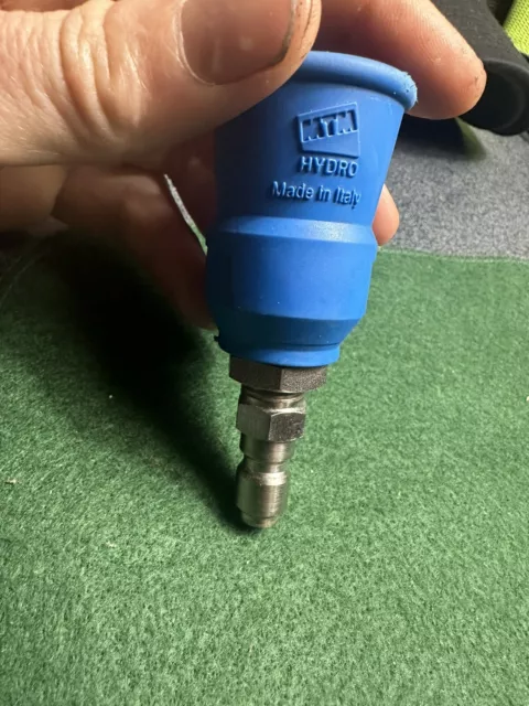 MTM Acqualine Blue Pressure Washer Nozzle - SS 40 Degree 3.5 Nozzle & QC Plug