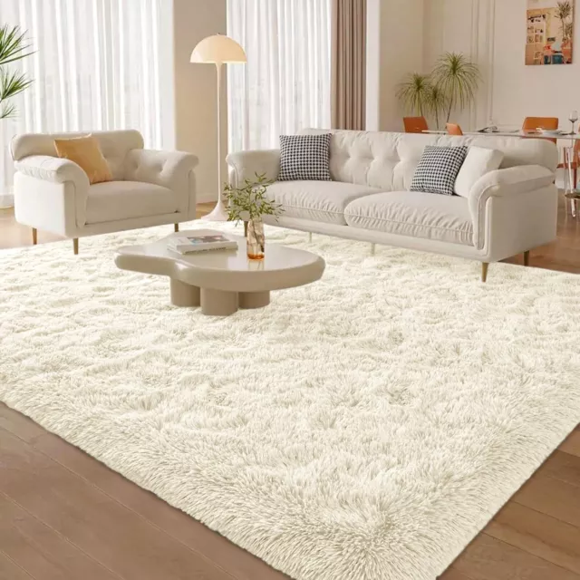 Thick Shaggy Large Rugs Non Slip Hallway Runner Rug Living Room Carpet Soft Pile 3