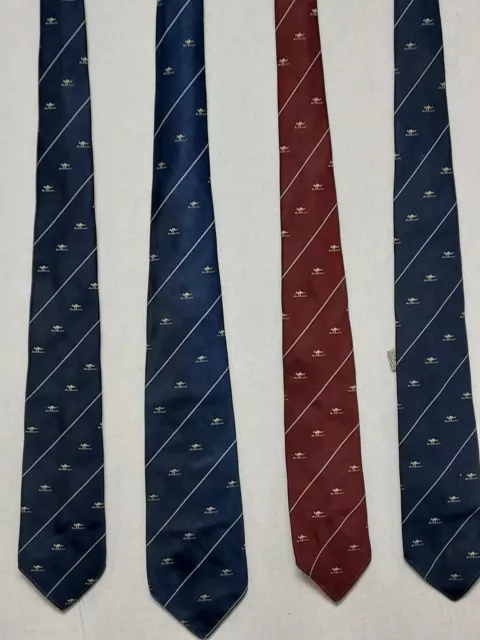 Vintage Trans-Australia Airlines Uniform Ties LOT OF 4 Neckties VOGUE CLUB TAA