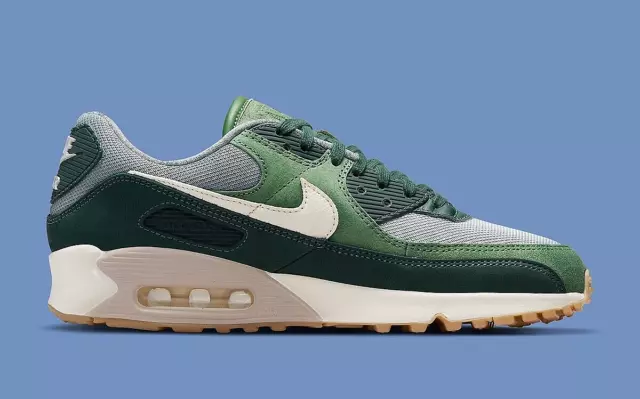 NIKE AIR MAX 90 PRM UK 9 Pro Green Ivory Smoke Grey Sold