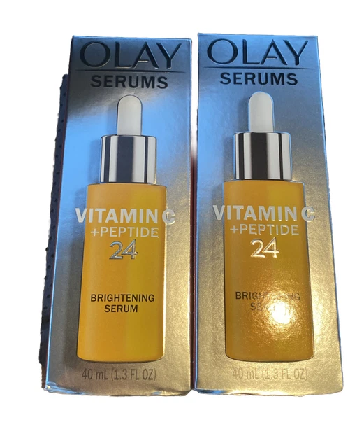 Olay Vitamin C+ Peptide 24 Brightening Serum - 1.3 fl oz ⭐LOT OF 2⭐NIB FAST SHIP