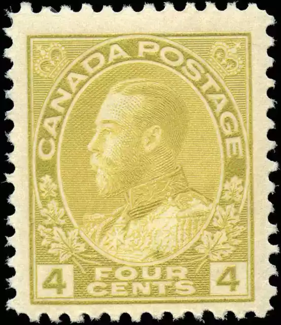 Canada Mint NH F-VF 4c Scott #110 1922 King George V Admiral Issue Stamp