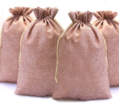 Ruby comunioni 50 Sacchetti di Iuta 12,5 x 17,5 cm per Regali Gioielli riunioni Battesimi Artigianato di bricolage Sacchetti per Regali in Tela di Iuta Matrimoni 