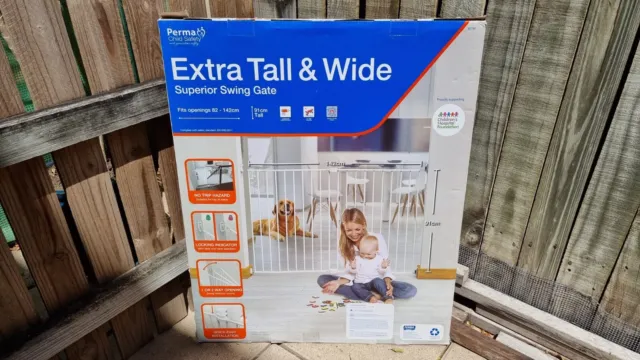 Perma Child Safety Extra Tall & Wide Superior Swing Gate