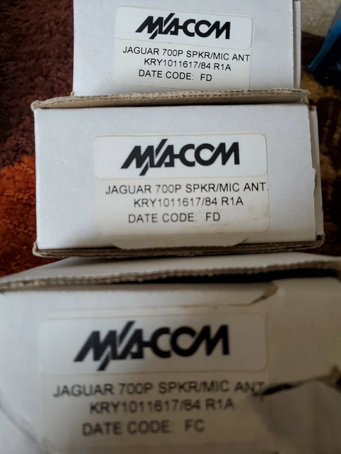 Lot of 3 M/A-COM MA COM JAGUAR 700P Speaker Microphone ANT #KRY1011617/84 R1A 