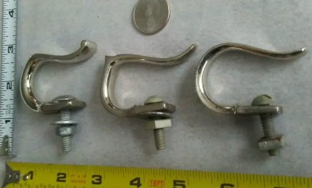((3)) VINTAGE DECORATIVE WALL HANGING HOOKS COAT HANGER METAL (( Very Nice!)) #4