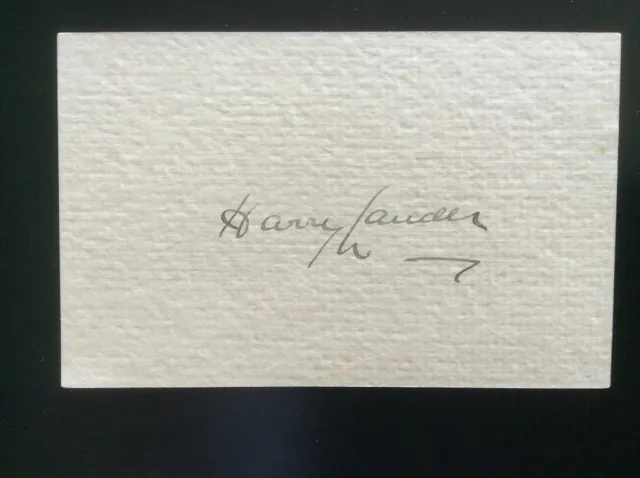 1926 AUTOGRAPH OF HARRY LAUDER Scottish Comedian *w Original Envelope * Singer++