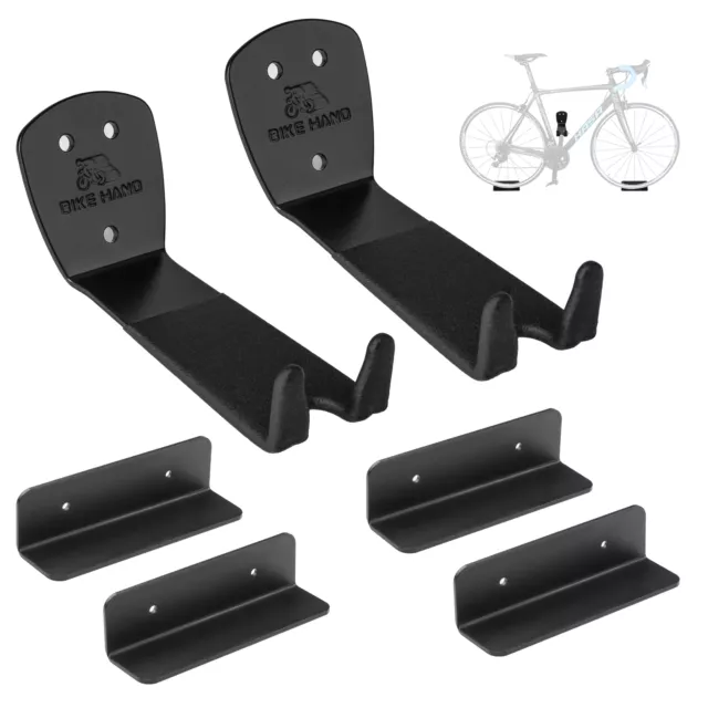 BIKEHAND Bicycle Cycling Pedal Wall Mount Hangers for Road, MTB or Hybrid Bikes