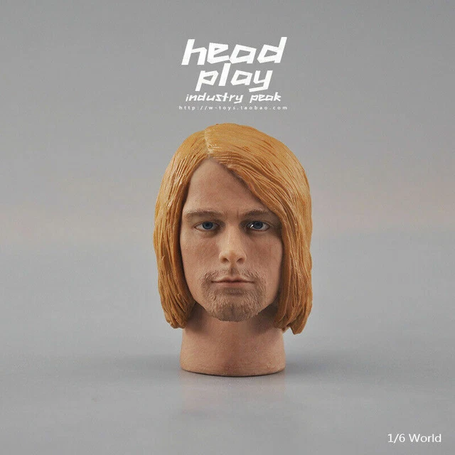 1:6 Headplay Kurt Cobain Head Sculpt Normal version Male For 12" Action Figure