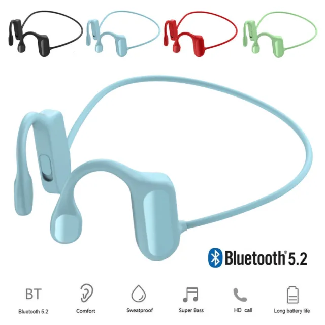 Bone Conduction Headphones Bluetooth 5.2 Wireless Earbuds Outdoor Sport Head set