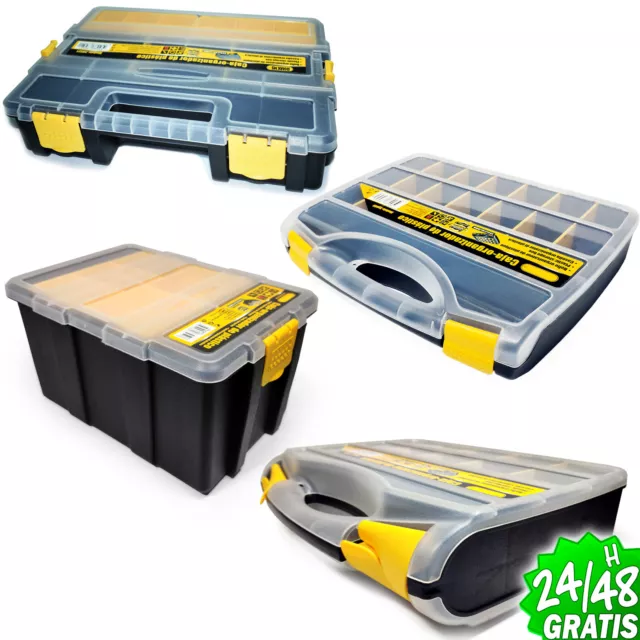 Organizador Gavetas Negro Caja Tornillos Y Remaches