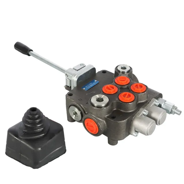 2 Spool 21GPM Hydraulic Directional Control Valve For Tractor Loader w/Joystick