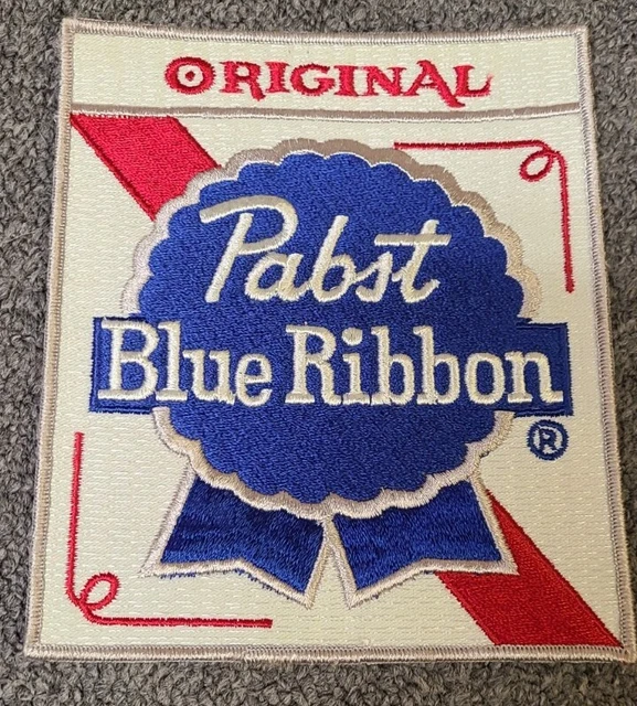 Vintage Pabst Blue Ribbon Original Large Jacket Patch Badge Crest Old Beer
