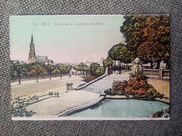 Cpa Metz Vue Prise Du Jardin De Boufflers