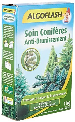 ALGOFLASH Anti-Brunissement des Conifères Jusqu'à 25m² Dosette incluse 1 xkg ...