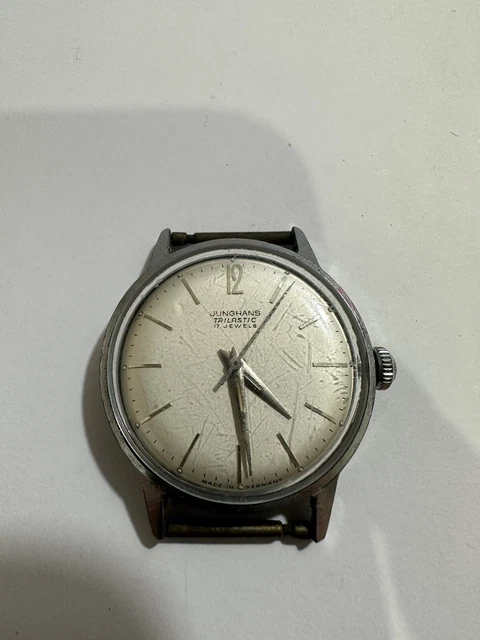 Orologio Da Polso Junghans Trilastik 17 Jewels Vintage Made In Germany