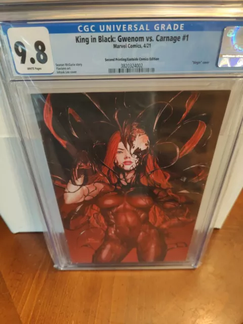 King In Black Gwenom VS Carnage #1 CGC 9.8 Virgin Second Print Comic Book