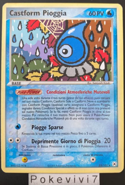 Carte Pokemon CASTFORM PIOGGIA 23/101 RARE Bloc EX Italien ITA