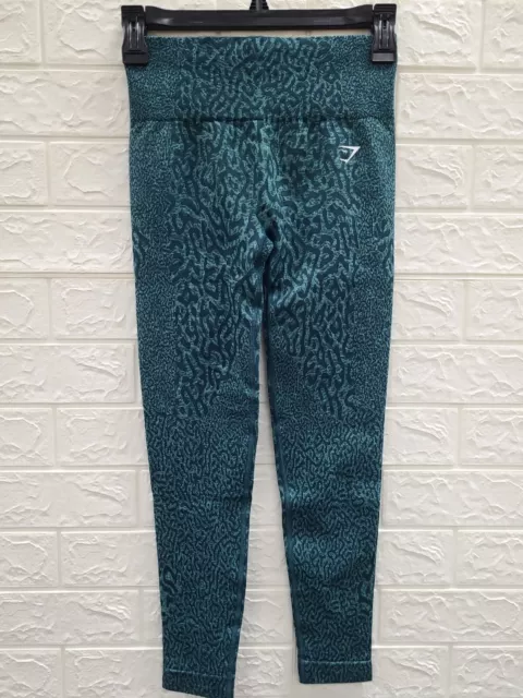 Gymshark Adapt Animal Seamless Leggings Butterfly Teal Size XS Brand New