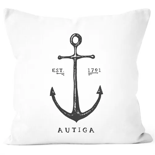 Kissenbezug Anker Anchor maritim Vintage Kissenhülle Autiga®