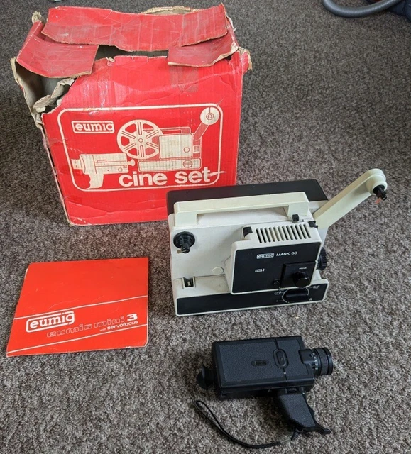 Juego de cine Eumig - proyector de cine Eumig Mark 60 y cámara de cine Eumig Super Focus
