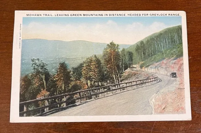 Vintage Color Postcard Mohawk Trail Headed for Greylock Range