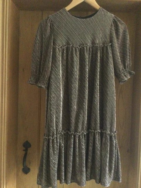Next gold and black girls sparkly party dress age 12 years
