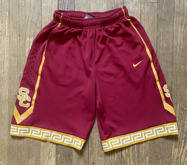 Nike USC Trojans Basketball Shorts NCAA Maroon Gold Youth Size Medium