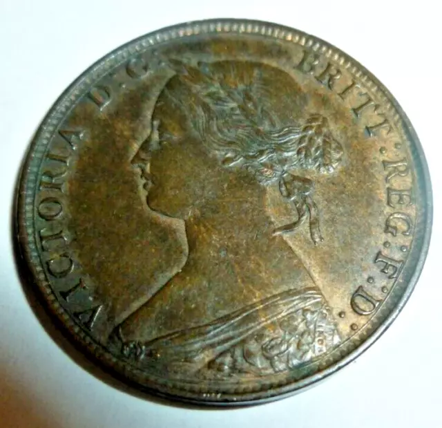 1864 Nova Scotia Canada One Cent Token Coin Queen Victoria KM# 8.2 High Grade 2