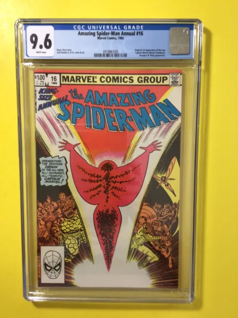 Amazing Spider-Man Annual #16 1st New Captain Marvel CGC 9.6 WP Marvel 1982