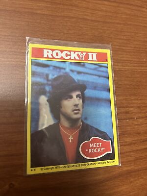 1979 Topps Rocky II Rocky Balboa Meet Rocky #1 Rookie Sylvester Stallone Card