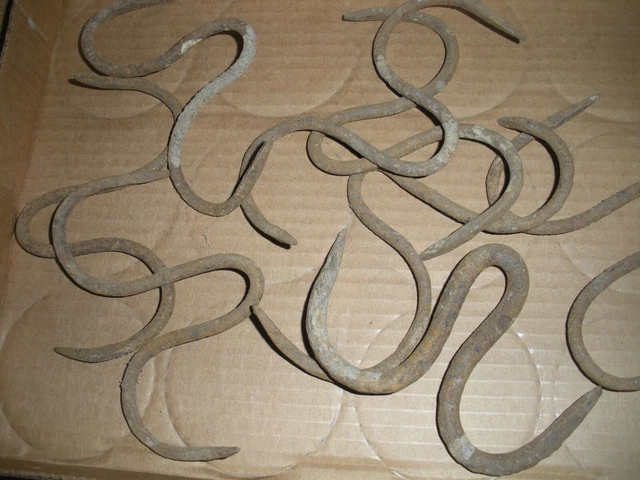 Vintage Cast Iron MEAT HOOKS / Double Hooks
