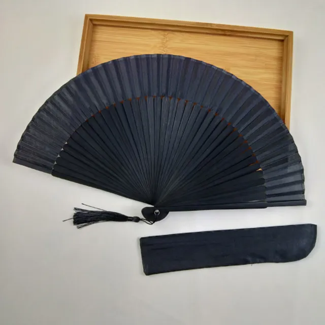 Ventilatore manuale cinese scomparti di seta giapponese nappa uomo signorina