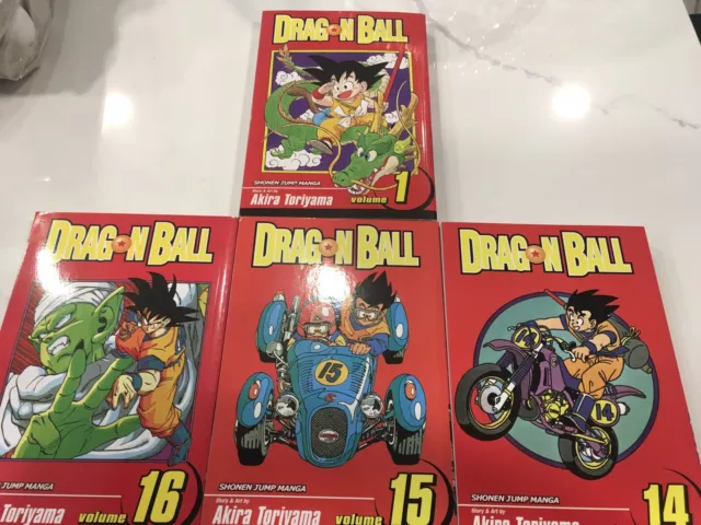 Dragon Ball Volume 1 14 15 16 Shonen Jump Manga Akira Toriyama Lot Of 4