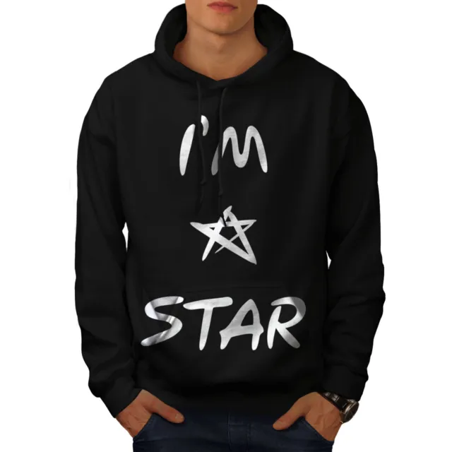 Wellcoda I am a Star Cool Mens Hoodie, Famous Casual Hooded Sweatshirt