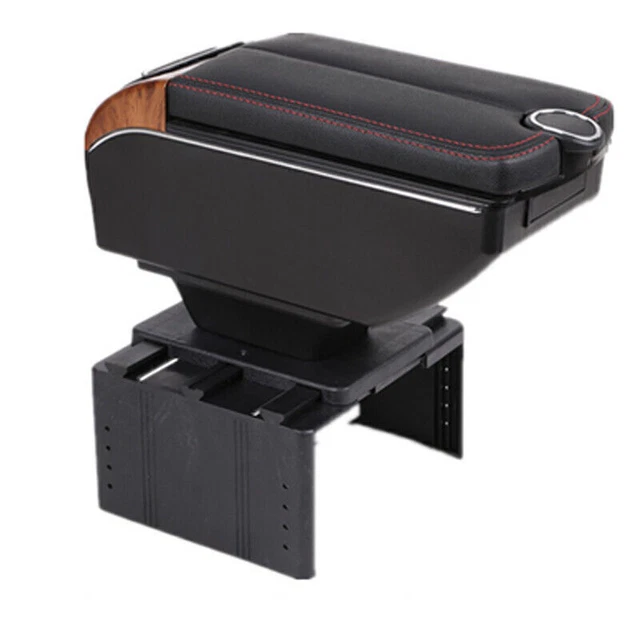 US STOCK 7-USB Ports Car Dual Opening Armrest Box Central Console Cup Holder Kit