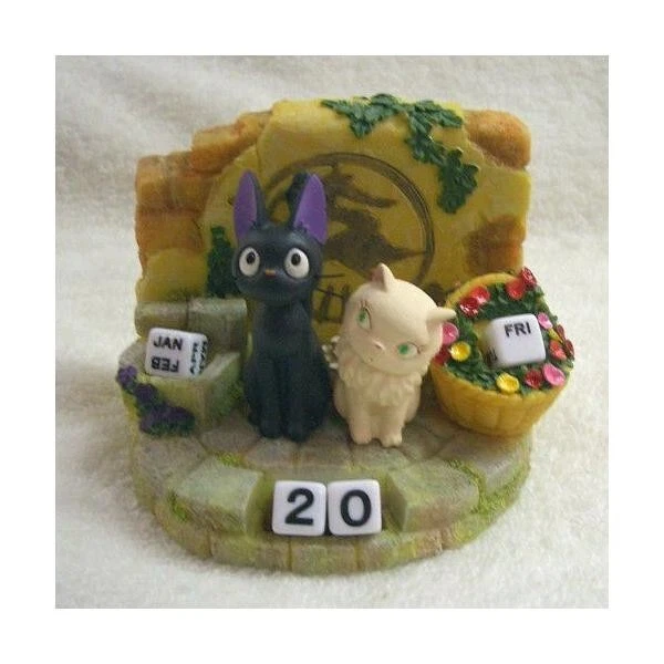 GHIBLI KIKI'S DELIVERY Service Jiji Gigi Lily Perpetual Calendar Figure