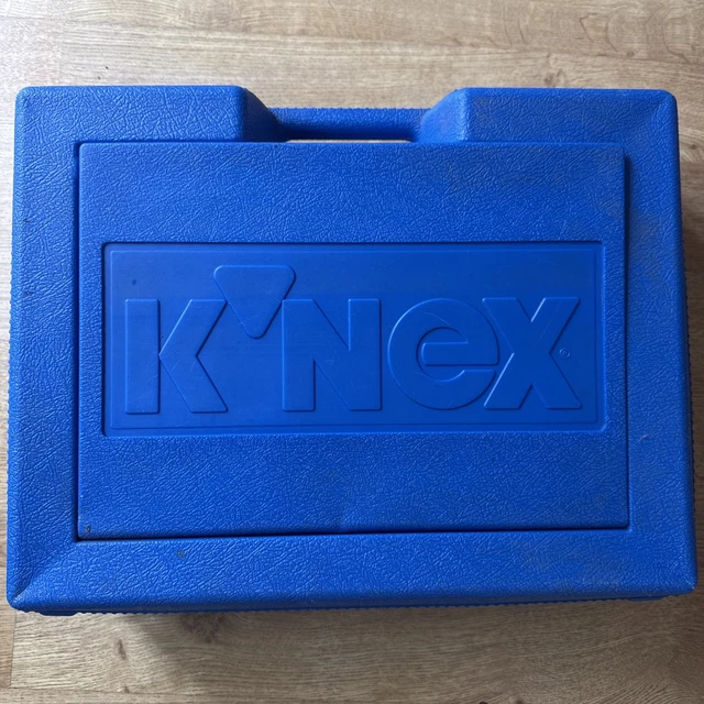 LARGE VINTAGE K'NEX Blue Empty Box Storage Carry Case 46 x 36 x