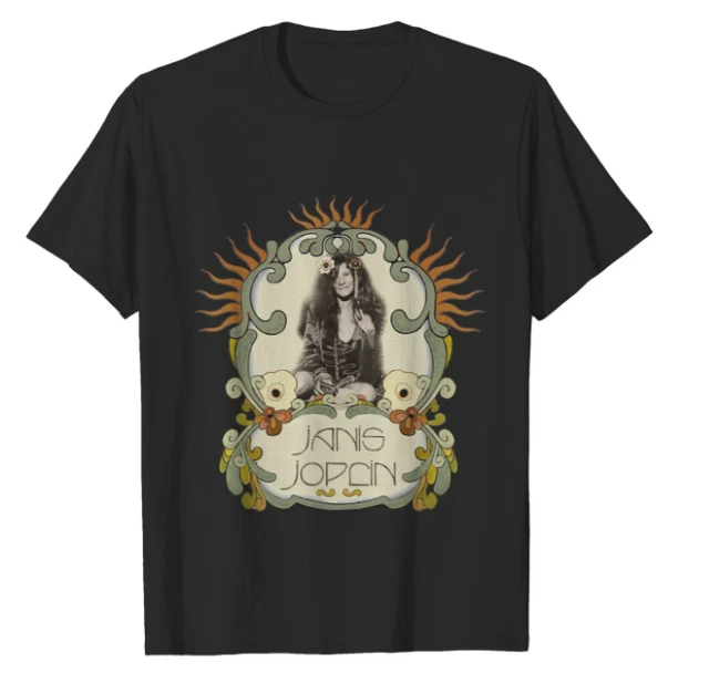 black, Janis Joplin t shirt, new.!!!! hot unisex, new, design hot,, mother day