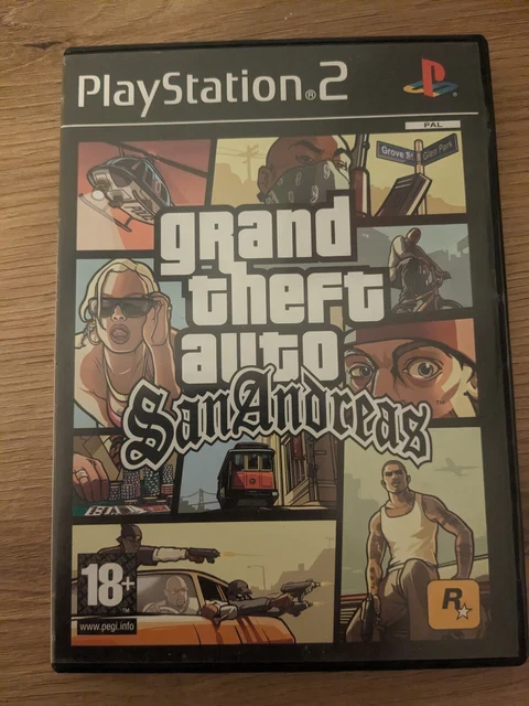 GRAND THEFT AUTO San Andreas Playstation 2 PS2 GTA Black Label Game EUR