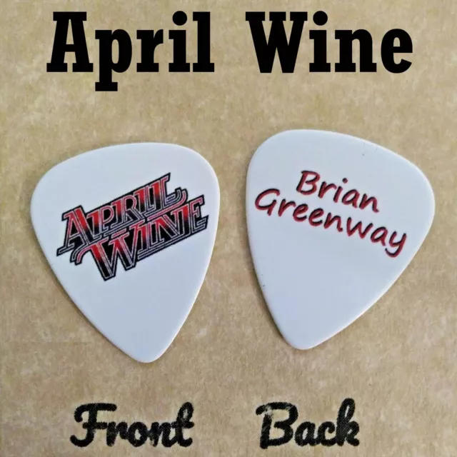 APRIL WINE Classic Rock band 2-sided novelty signature guitar pick (W-B3)t
