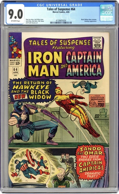 Tales of Suspense #64 CGC 9.0 1965 4159605004 1st app. Black Widow costume Tales of Suspense #64 CGC 9.0 1965 4159605004 1st app. Black Widow costume