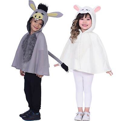 Childs Animal Fancy Dress Donkey Sheep Costume Christmas Nativity Animal Kids