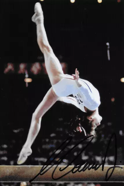 Nadia Comaneci Olympic Gymnast Signed 7.5 x 5 Photograph 4 *With COA*