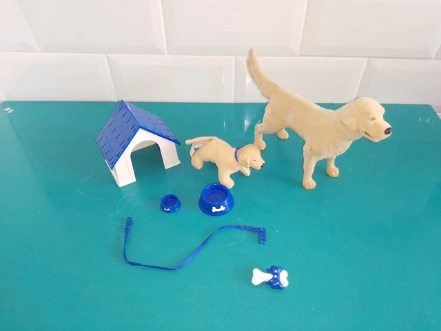 Figurine Poupée Barbie Mattel Vintage Avec Son Chiot Labrador - Occasion - Réf. 1703246