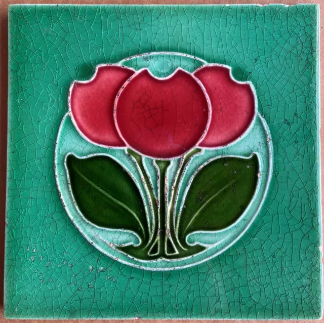 Alfred Meakin - Antique Art Nouveau Majolica Tile C1900