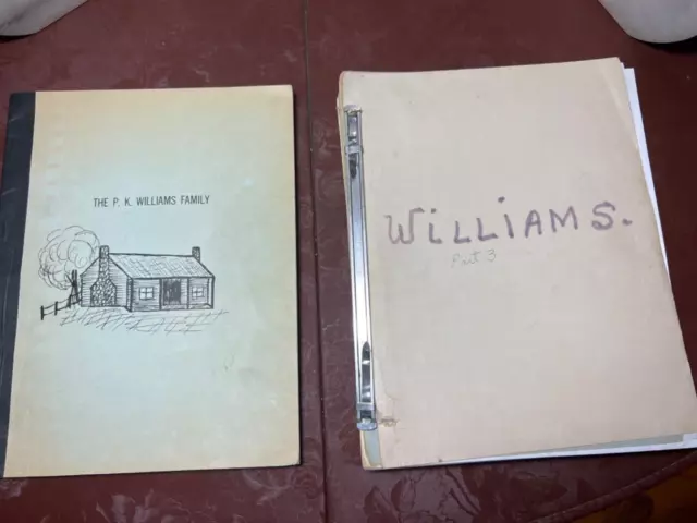 Rare HTF PK Williams Families South Carolina Texas Upshur Co  Genealogy History