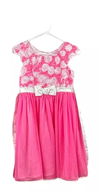 Jona Michelle Girls Dress Special Occasion Pink Rosettes  Tulle size 10 Nwot